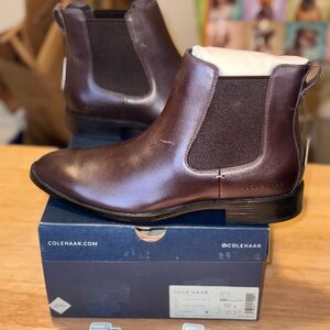 Cole Haan Men's Hawthorne Chelsea Boots Size 10 Dark Choc C38727